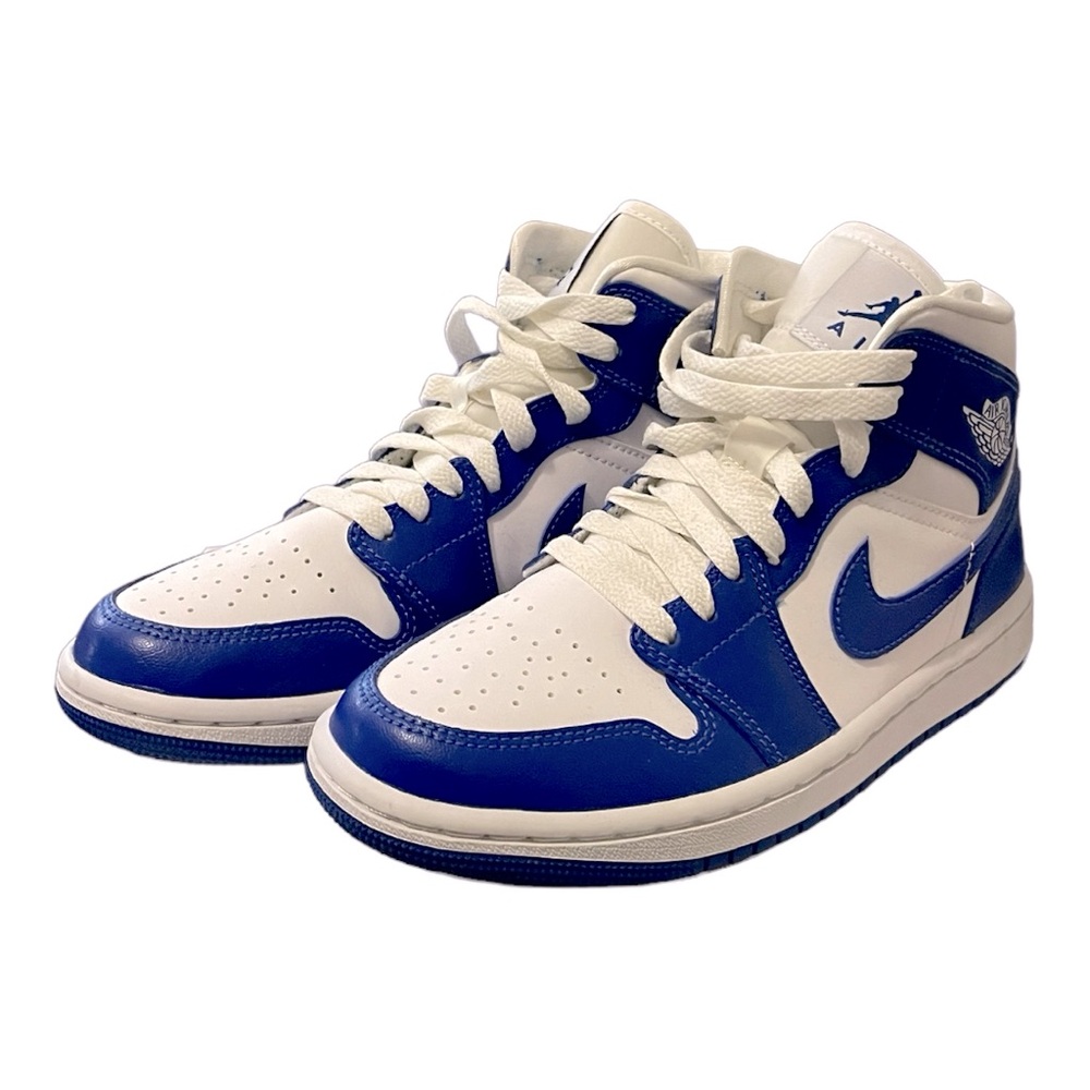 Nike Blue and White Sneakers Air Jordan Style